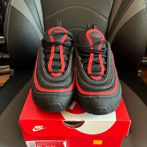 Nike Kids Black and Red Air Max Sneakers
